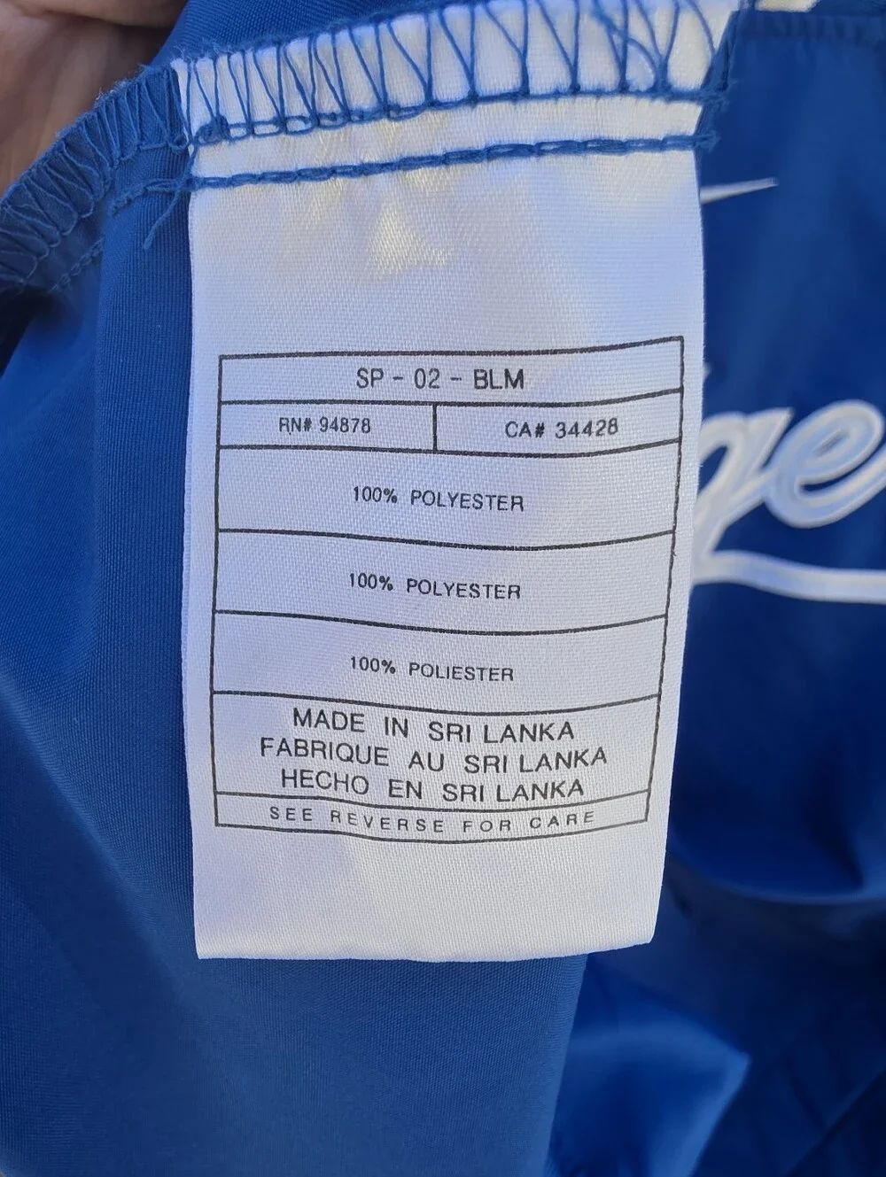 Vintage Nike Team MLB Los Angeles Dodgers Pullover Windbreaker Jacket Blue Mens